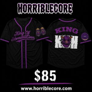 KOH Horriblecore 2026 Black Baseball Jersey
